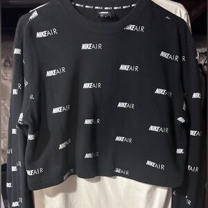 Nike Air Black Crew Neck cropped sweater